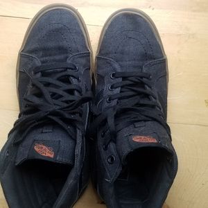 Vans skate hi black denim gumsole